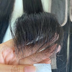 Prêt à expédier meilleure qualité naturel noir couleur vierge Remy cheveux 2x6 HD suisse dentelle fermeture 100% cheveux humains en Stock - Product Image 5