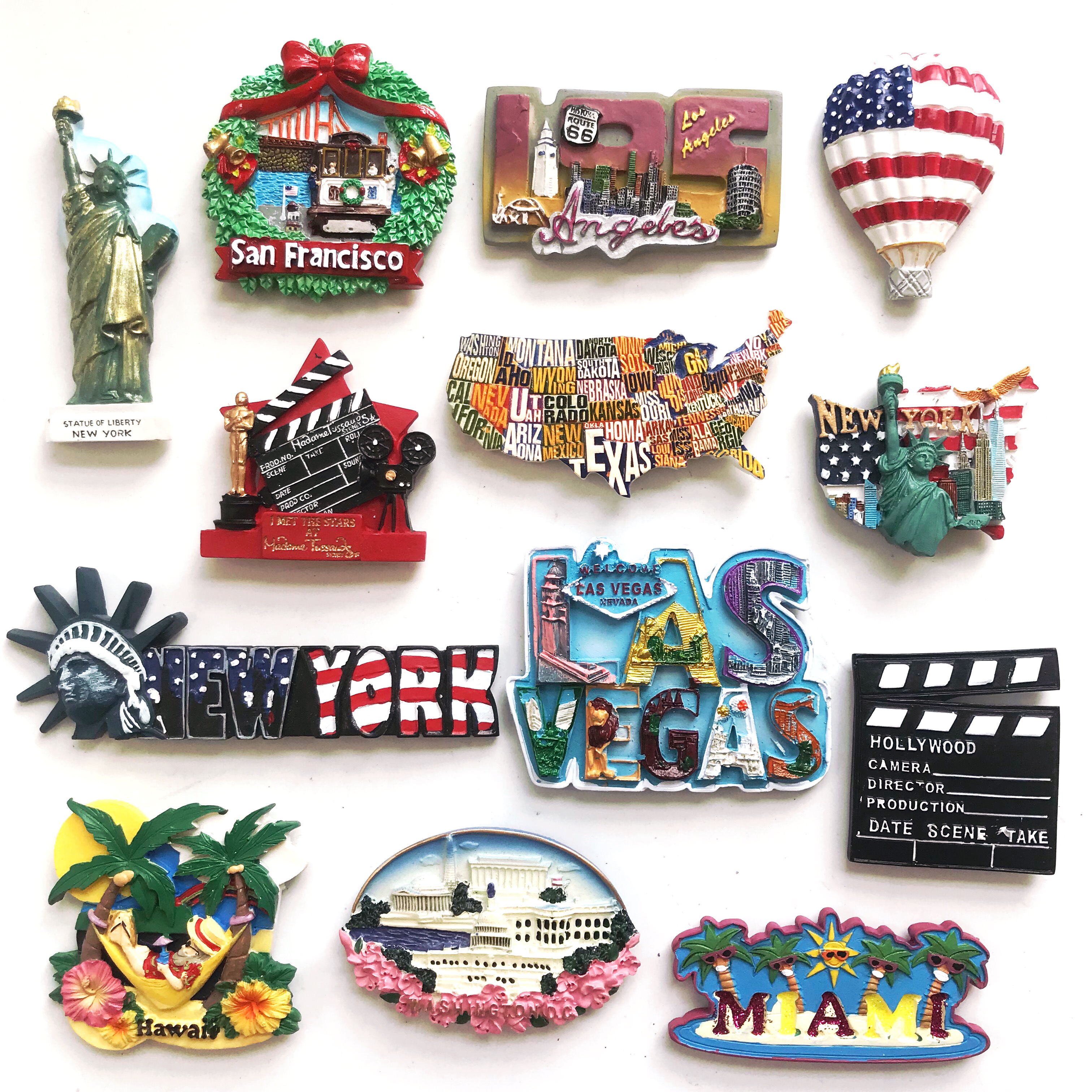 Pencetakan Kustom Magnet Kulkas Resin 3D Magnet Kulkas Souvenir Turis Negara Yang Berbeda Magnet Resin 3D untuk Kulkas