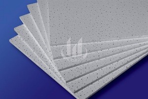 Bền Nhà máy cung cấp trực tiếp cung cấp giá cả thuận lợi màu xanh lá cây sản phẩm 595x595 mét màu đen sợi khoáng Trần - Product Image 3