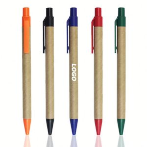 Bolígrafos Retráctiles Personalizados Simply Genius - Tinta Negra para Oficina, Escuela, Diarios y Más, Material Reciclado Ecológico - Product Image 1