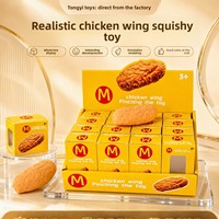Juguete de Goma con Forma de Comida - Juguete Antiestrés para Apretar y Liberar la Tensión, con Formas de Papas Fritas, Alitas de Pollo y Muslos de Pollo, para Mayores de 14 Años