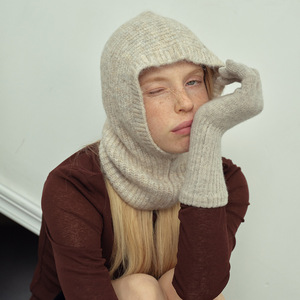 Pasamontañas de punto de mezcla de lana clásica para mujer Otoño/Invierno pulóver sombrero de lana - Product Image 4