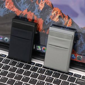 RTS Fashion Pop-up <b>Metal</b> <b>Wallet</b> Men's Slim Minimalist Card Pouch RFID Blocking Credit Card Holder Aluminum ID Card Case - Product Image 2