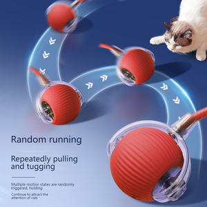 Mainan pelatihan interaktif, Mainan Catnip elektrik untuk bola kucing bergerak sendiri, mainan kucing cerdas bola berguling otomatis - Product Image 4
