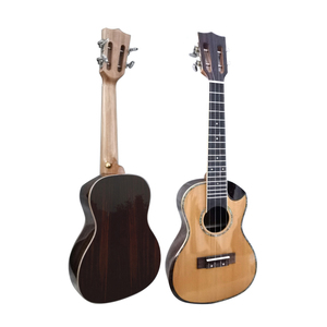 23-Inch Glossy High-End Tenor Ukulele untuk anak-anak gitar kecil instrumen dengan serat karbon kembali/samping Tenor Ukulele - Product Image 1