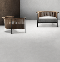 Fauteuil de jardin en rotin moderne, résistant à l'eau, en osier, pour hôtel de luxe, balcon, jardin, mobilier de détente