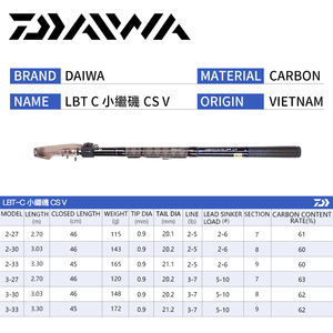 <span class=keywords><strong>DAIWA</strong></span> LIBERTY CLUB LBT CS V Surf Rock Cannes Télescopiques <span class=keywords><strong>Canne</strong></span> À Pêche En <span class=keywords><strong>Mer</strong></span> 2.7m/3.0m/3.3m Portable Voyage <span class=keywords><strong>Canne</strong></span> À Pêche fuji guide - Product Image 3