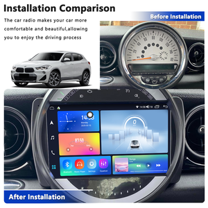 Meihua 9-inch <span class=keywords><strong>Android</strong></span> đài phát thanh xe hơi với <span class=keywords><strong>GPS</strong></span> DSP USB Bảng điều khiển cho bluetooth Khả năng tương thích cho BMW Mini 2007 2014 64GB ROM - Product Image 2