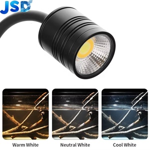 Luz de Aquário JSD com Clipe Flexível, Branco Quente e Frio, 3W 5W, Luz Tyndall para Aquascaping com Troncos, Plugue EUA UE - Product Image 1