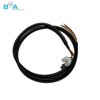 Câble de raccordement 2*2 broches, pas de 2,50 mm, boîtier vers bande de fils étamés, UL2464 26AWG, 0,6 m, 3 conducteurs, PVC noir, pour appareils industriels