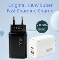 Cargador Rápido GaN de 45W con Doble Puerto USB-C PD y Enchufe EU/US/UK, QC3.0, Resistente al Fuego, para iPhone, Laptops y Cámaras, Ecológico