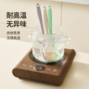 Lot de 3 pinceaux de cuisson en silicone résistants à la chaleur, pour crêpes, grillades et pâtisserie, avec poils en PP - Product Image 1