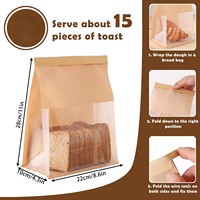 Sac en papier kraft écologique avec fenêtre et fermeture à boucle pour boulangerie, aliments, collations, emballage alimentaire réutilisable de haute qualité et sûr