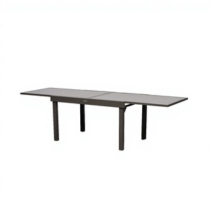 Table de salle à manger extérieure moderne, extensible, légère et durable en aluminium avec plateau extensible pour 6/8 personnes, usage hôtelier - Product Image 4