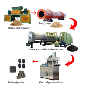 Machine de carbonisation continue du charbon de bois Presse à charbon de bois Ligne de production de charbon de bois Shisha - Product Image 1