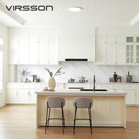 Ensemble d'armoires de cuisine modulaires laquées Shaker sur mesure, prêtes à assembler, pour appartement et villa, USA