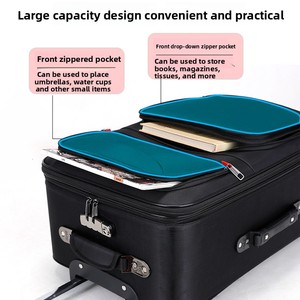 Valigia di Grande Capacità e Resistente con Ruote Girevoli a 360 Gradi, Realizzata <span class=keywords><strong>in</strong></span> <span class=keywords><strong>Tessuto</strong></span> Oxford, con Stile Vintage - Product Image 3