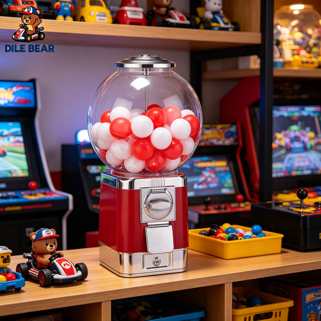Compact Gumball Vending Machine Reliable Mechanical Operation for Office Breakrooms Reception Areas Hotel Lobbies
