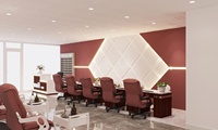 Nail Spa 3D Design D'intérieur Meubles Modernes De Salon De Manucure Manucure Table Avec Chaise De Pédicure