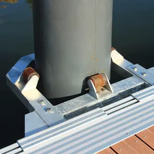 Floating Dock Pontoon Dock Factory Supply Pier Boat Platform Bridge Construction Pile Holder Peg Holder Aluminum Pile Guide