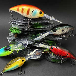 เหยื่อปลอมแบบ Crankbait ขนาด 75 มม. น้ำหนัก 22 กรัม ทำจากวัสดุ ABS |   6 สีที่สมจริง |   เหยื่อปลอมแบบลอยน้ำสำหรับตกปลาแบส <span class=keywords><strong>ปลา</strong></span>ไพค์ และปลาทะเล - Product Image 5