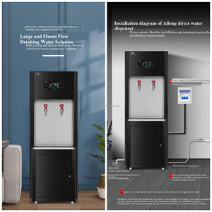 स्टेनलेस स्टील पानी कूलर पीने के फव्वारे डिस्पेंसर निस्पंदन 220v 32l टैंक क्षमता गर्म ठंडा वितरण - Product Image 4