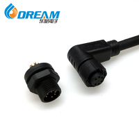 Connecteur électrique étanche en forme de L DREAM 2 3 4 5 6 broches