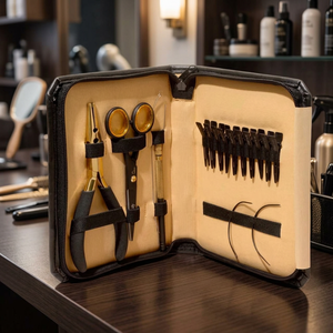 Kit de herramientas de extensión de cabello atado a mano Kit de herramientas de extensión de cabello personalizado Juego de alicates de extensión de cabello profesional - Product Image 2