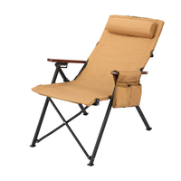Logo personnalisé Chaise d'extérieur inclinable et légère en aluminium pour le camping avec sac de transport