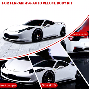 Best Selling Carbon Fiber Upgrade to Auto Veloce Style <b>Car</b> Body Kit for Ferrari 458 Front Rear Lip Diffuser Side Skirt BodyKit - Product Image 1