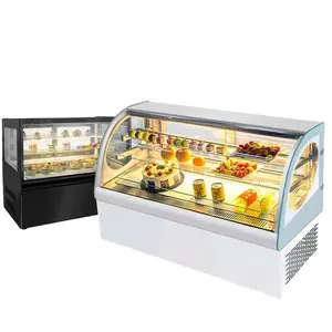 Armário resfriador de ar de alta qualidade, armário de vidro com resfriamento a ar, único-temperatura, bolo de pão, sobremesa