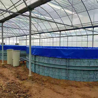 Bâche en PVC tissé laminé pour aquaculture, imperméable, légère, pour piscines et bassins à poissons, anti-UV, anti-moisissure