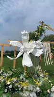 Installation d'art géante en papier moderne artisanale sur mesure en gros - Décoration de fond de mariage et d'événements de luxe