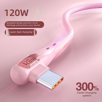 Cable de Datos Tipo-C en Forma de Codo para Juegos, Compatible con Honor 6A y Teléfonos con Carga Rápida de 120W