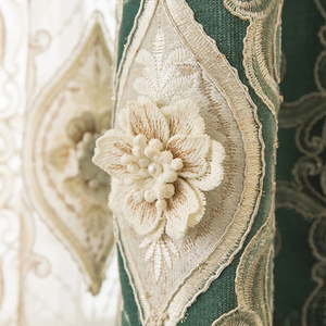 Ready Made stile Europeo <span class=keywords><strong>verde</strong></span> di <span class=keywords><strong>velluto</strong></span> di lusso camera da letto di casa soggiorno <span class=keywords><strong>tende</strong></span> camera - Product Image 5