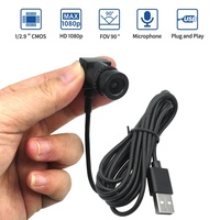 Mini caméra USB 15*15mm 2MP 30fps UVC pour téléphone portable Android, caméra externe OTG, prise de vidéo CMOS, microphone intégré, caméra web audio