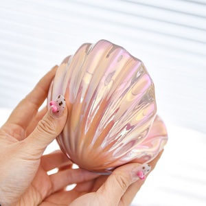 Vintage Ceramic Shell Trinket Box Simple Style Desktop Jewelry <b>Storage</b> for Necklace <b>Ring</b> Earring - Product Image 5