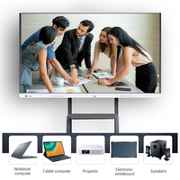Pizarra Interactiva Multitáctil Weier de 55/65/75 Pulgadas con Interfaz USB Serial y DVI, Pantalla LCD Electrónica para Reuniones Escolares