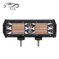 3 Rows 4 7 13 17 20 zoll Led Work Light Bar Strobe Spot Led Dual Color Working Lamp White Amber offroad 4x4 SUV ATV 12V 24V