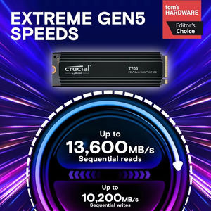 Crucial T705 con disipador térmico 1TB 2TB 4T 2280 PCIe 5,0 hasta 14500 MB/s NVMe M.2 SSD interno Unidad de estado sólido para escritorio de gama alta - Product Image 2