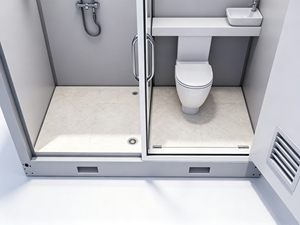 Bagno Prefabbricato Modulare con Pannelli Sandwich, Cabina Doccia Separata e WC, Facile Installazione, Durevole ed Ecologico per Uso Temporaneo - Product Image 2