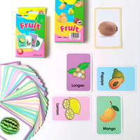 Impression personnalisée de cartes flash couleur fruits lettres Alphabet couleurs formes et chiffres cartes flash éducatives pour tout-petits d'âge préscolaire