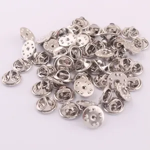 Silver Color Brass Butterfly Clutch Clasp Pin Backs For Lapel Badge