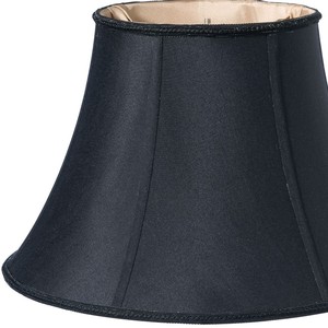 HMS 10 \ "paralume in Shantung ovale obliquo nero con fodera in bronzo eleganti cover e sfumature - Product Image 3