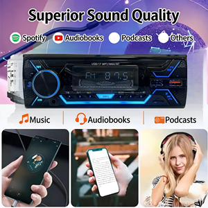 1 Din Car MP3 Player FM Radio BT USB TF AUX Input Universal Car <b>Stereo</b> <b>System</b> - Product Image 3