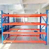 Étagères de garage en acier réglables à 4 niveaux, 2000*600*2000 mm, résistance moyenne, revêtement en poudre, étagères de rangement pour entrepôt, présentoir