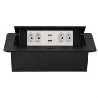 Yeni varış brezilya masa Pop up prizler 16A 4 çıkışları 2 USB standart masa kutusu ofis veya ev için 220V güç soketi