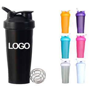 Grosir 600ml 20oz Mug perjalanan plastik bebas BPA perlengkapan minum Logo kustom air kebugaran olahraga Gym untuk pengocok Protein Botol - Product Image 6