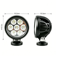 Nouvelle lampe de travail LED ronde de 6 pouces 70W, étanche IP68, 12-48V, 5040lm, lampe auxiliaire de conduite pour voiture tout-terrain, camion, chariot élévateur, machinerie