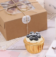 Boîte à dessert en plastique transparent personnalisé pour la cuisson de gâteaux et de pains avec couvercle recyclable pour le stockage des aliments